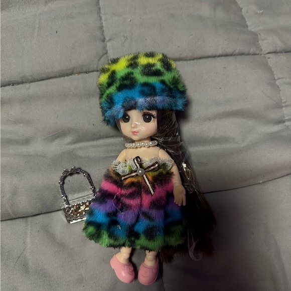 Colorful Plush Doll with Accessories - Picture 1 of 2